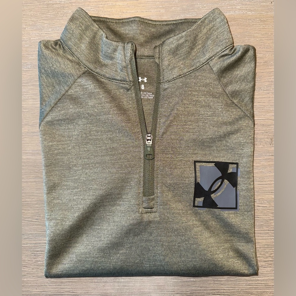 Under Armour - ¼ Zip Boys Velocity Green Quarter Long Sleeve